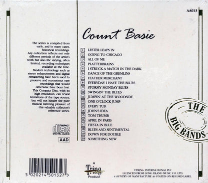 Count Basie - 20 Reflective Recordings (20 tracks) Music CD