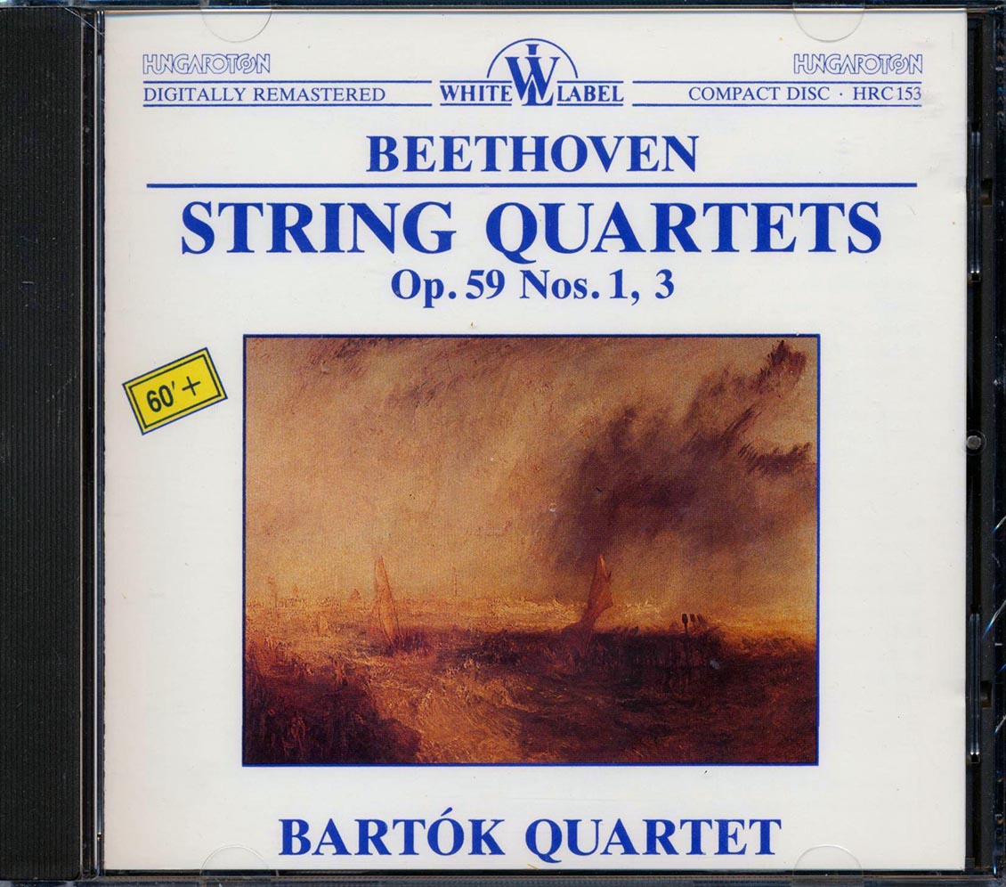 Beethoven, Bartok Quartet - String Quartets Op. 59 Nos. 1, 3 Music CD
