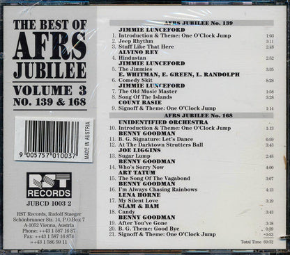 Benny Goodman, Jimmie Lunceford, Lena Horne, Etc. - The Best Of AFRS Jubilee Volume 3 No. 139 And 168 (marked/ltd stock) Music CD