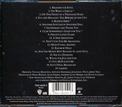 Andrew Lloyd Webber, Tim Rice - Evita: Music From The Motion Picture Music CD