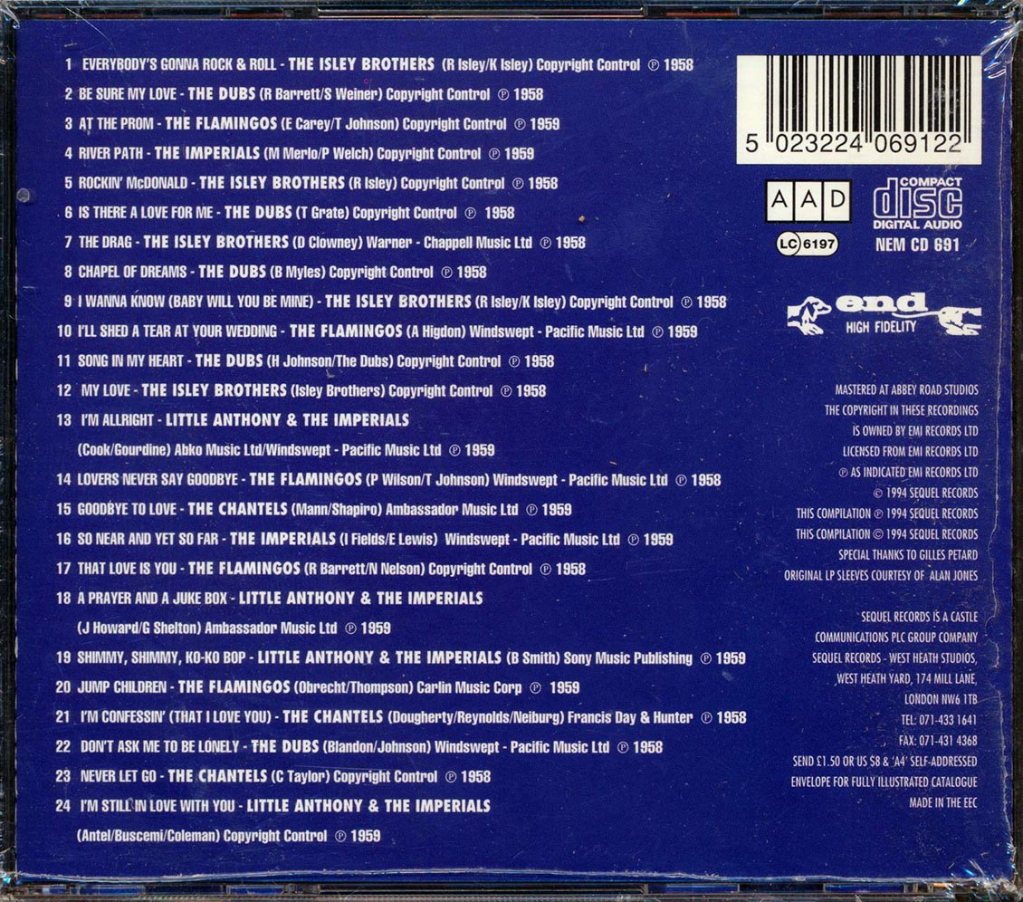 The Isley Brothers, The Dubs, The Flamingos, Etc. - Battle Of The Groups Volumes 1 & 2 (2 albums on 1 CD) (24 tracks) Music CD