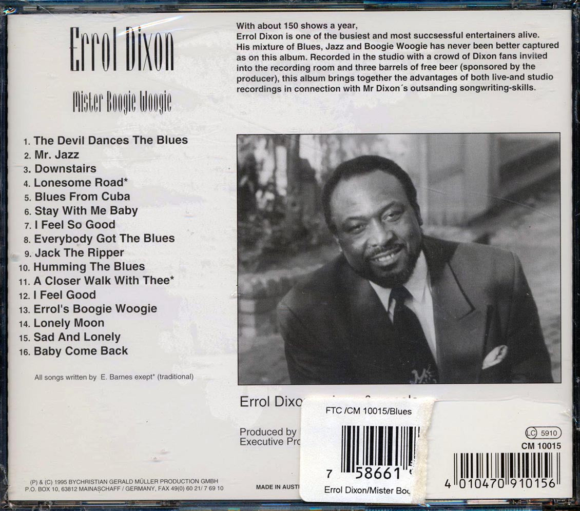 Errol Dixon - Mister Boogie Woogie Music CD