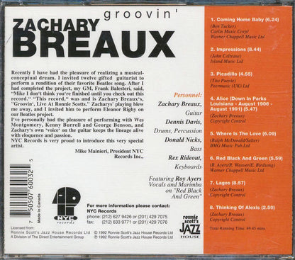Zachary Breaux - Groovin' Music CD
