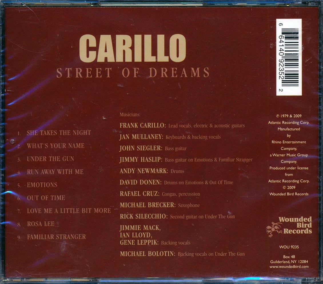 Carillo - Street Of Dreams Music CD