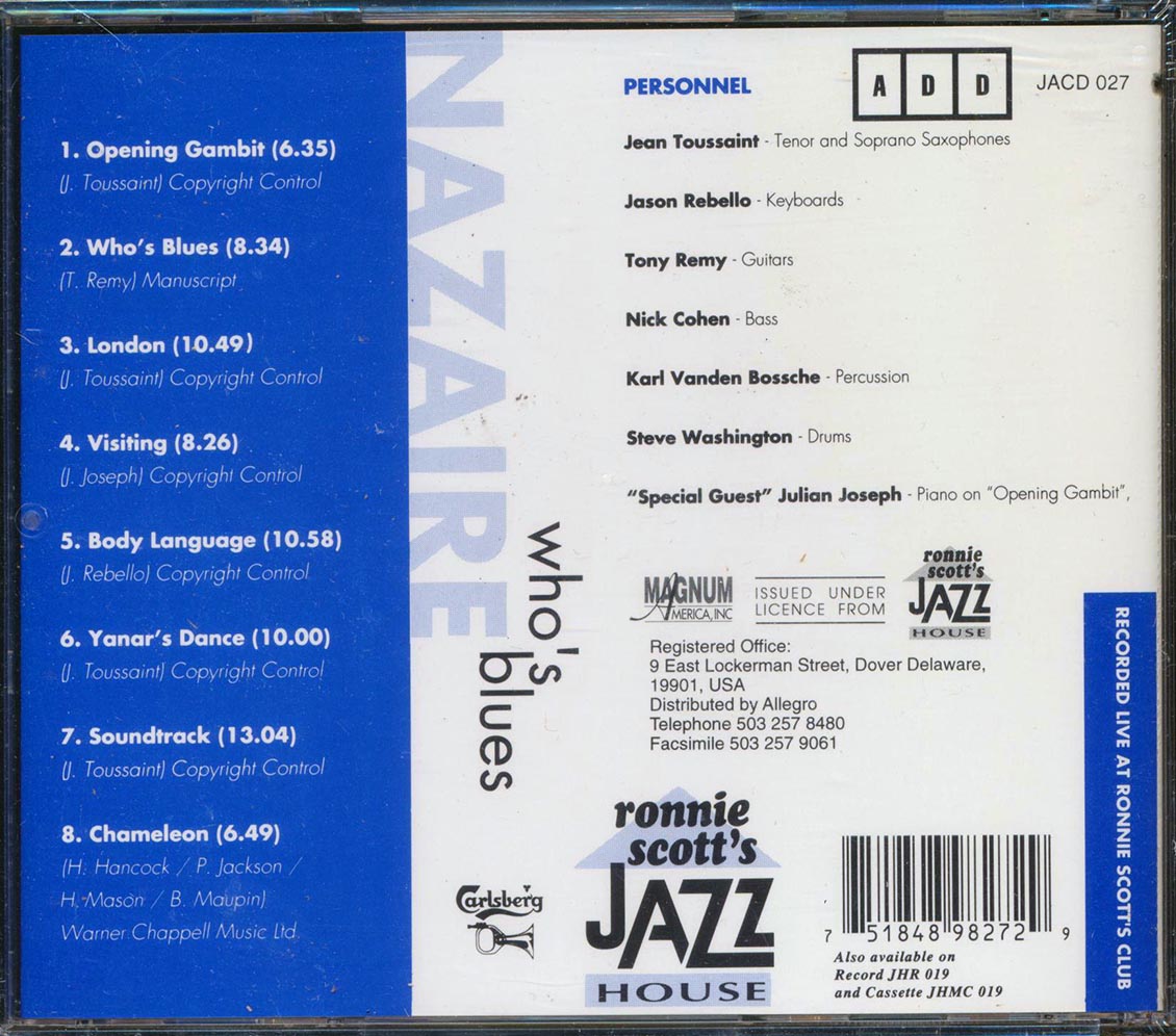 Nazaire - Who's Blues (marked/ltd stock) Music CD