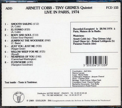 Arnett Cobb, Tiny Grimes Quintet - Live In Paris 1974 Music CD