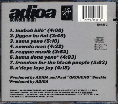 Adioa - Soweto Man Music CD