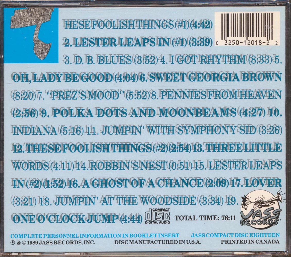 Lester Young - Prez Conferences Music CD