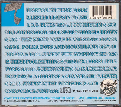 Lester Young - Prez Conferences Music CD