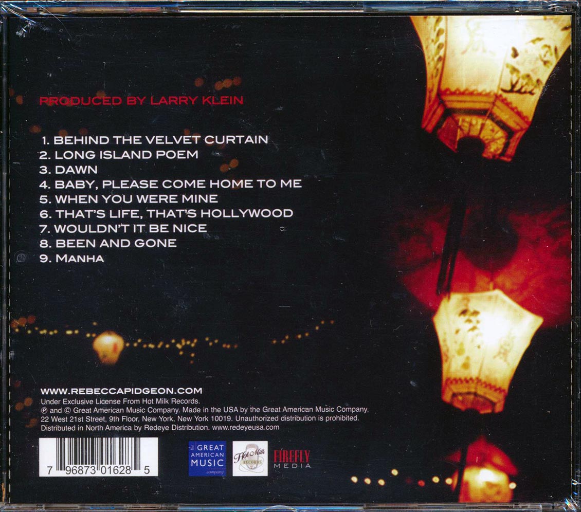 Rebecca Pidgeon - Behind The Velvet Curtain Music CD