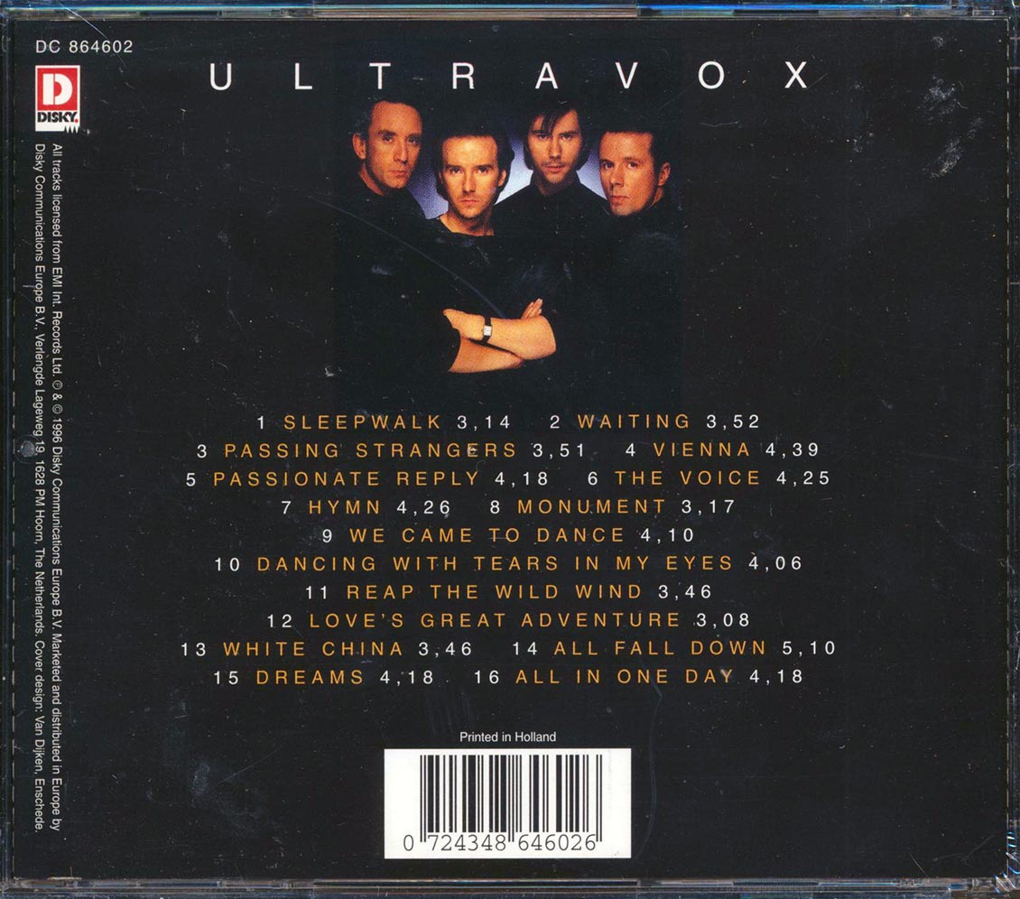Ultravox - Dancing With Tears In My Eyes Music CD