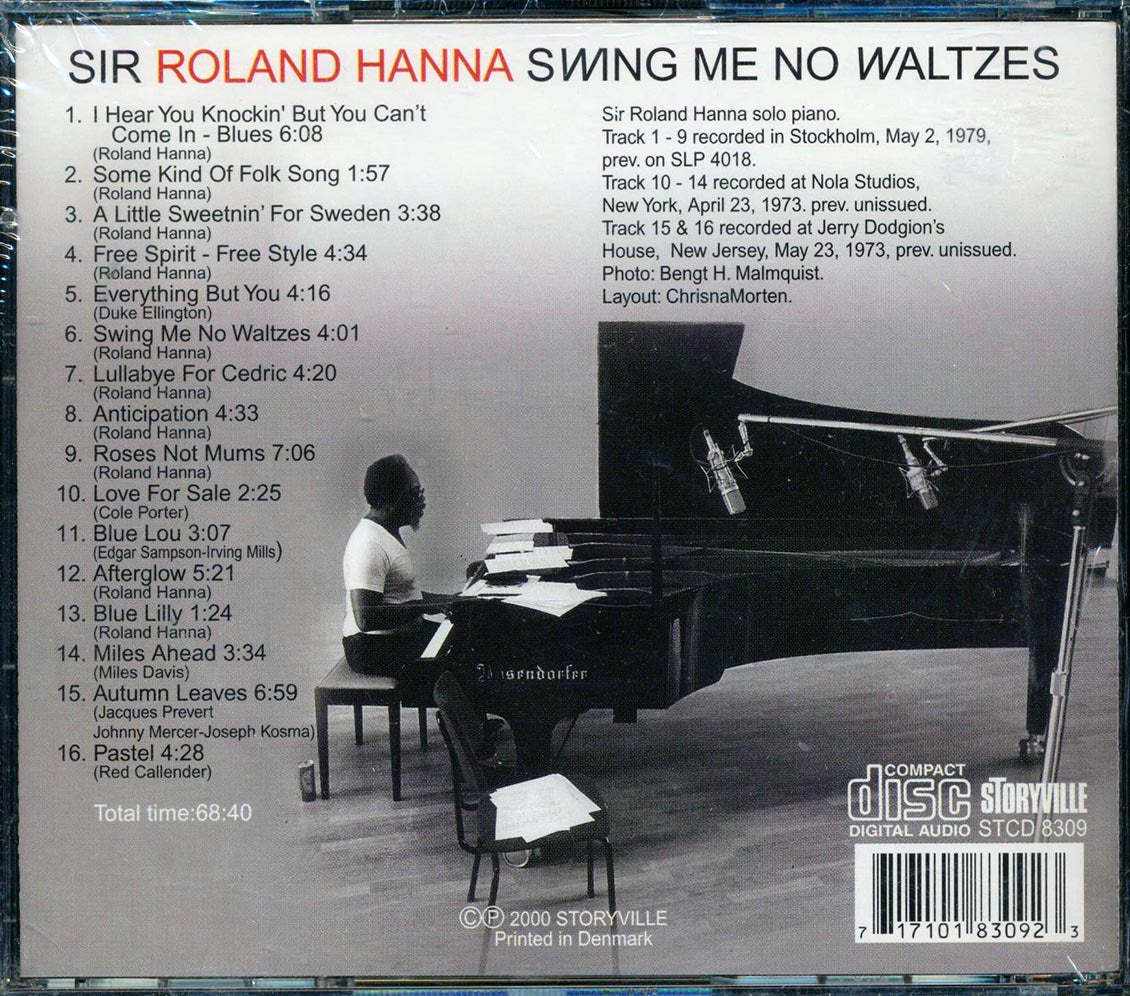 Roland Hanna - Swing Me No Waltzes Music CD