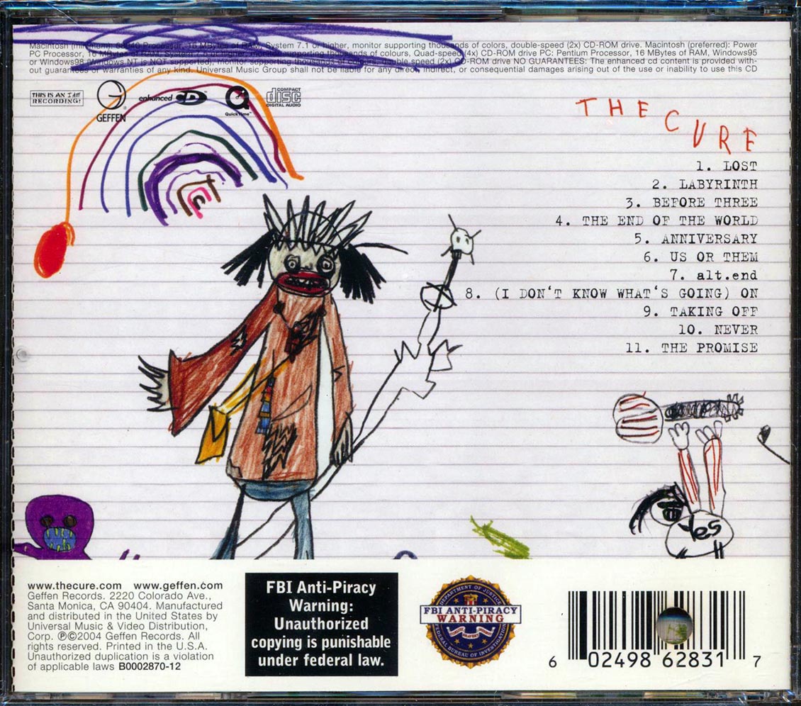 The Cure - The Cure (promo) (marked/ltd stock) Music CD