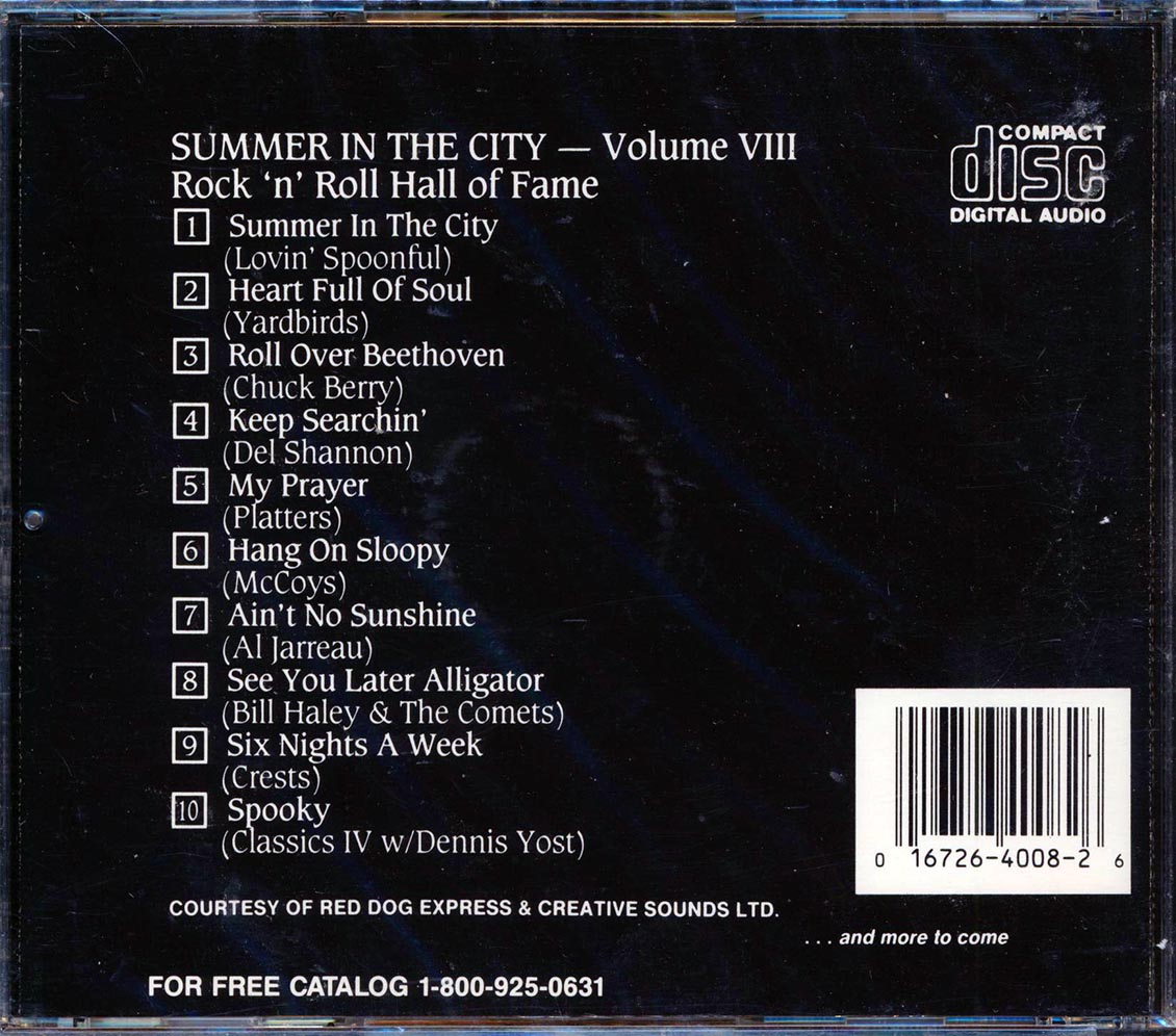 Lovin' Spoonful, The Yardbirds, Chuck Berry, Etc. - Rock N Roll Hall Of Fame Volume 8 Music CD