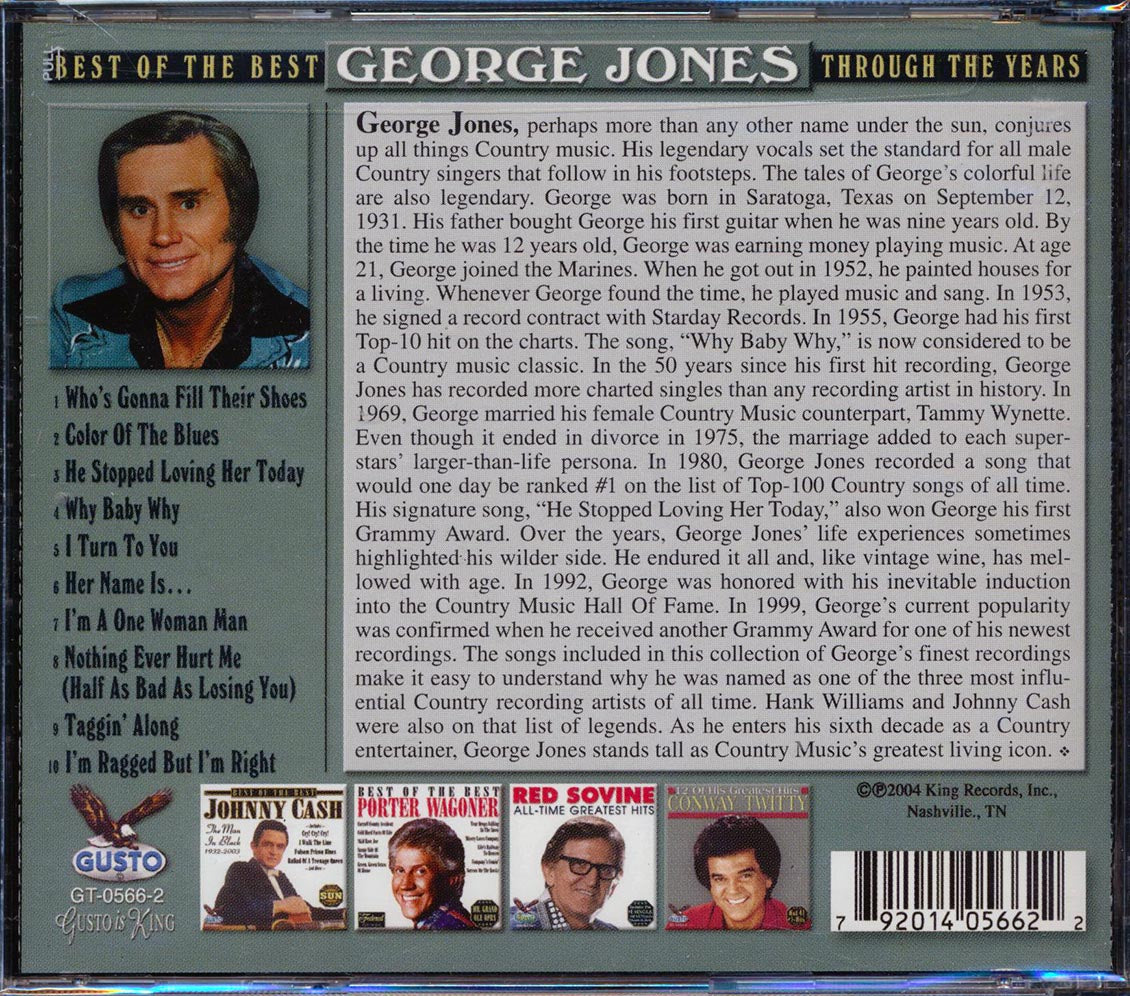 George Jones - Best Of The Best: Through The Years Music CD