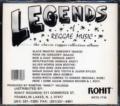 Gregory Isaacs, Horace Andy, Ken Boothe, Max Romeo, Etc. - Legends Of Reggae Music: The Classic Reggae Collection Albun Music CD