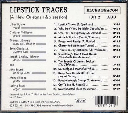 Lillian Boutte, Christian Willisohn - Lipstick Traces: A New Orleans R & B Session Music CD