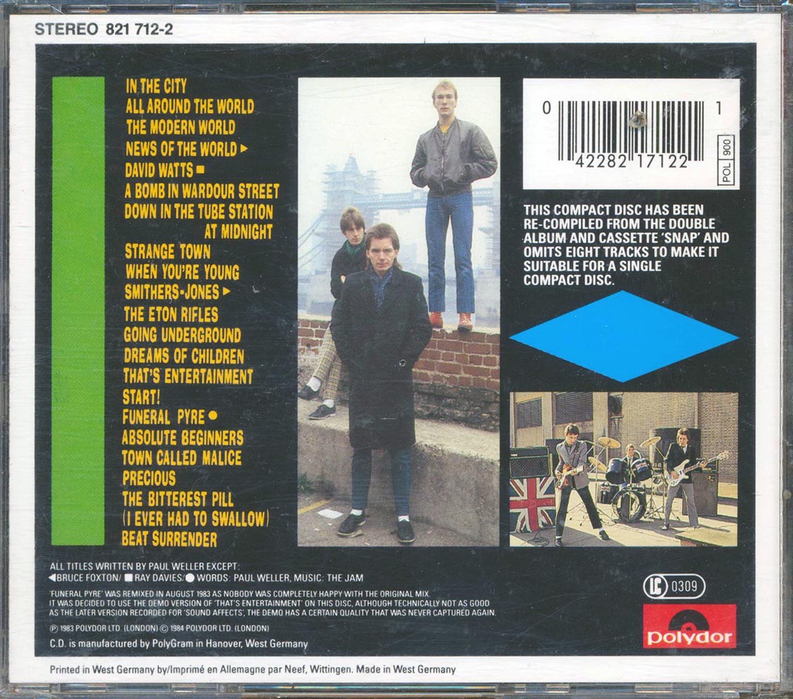 The Jam - Compact Snap Music CD