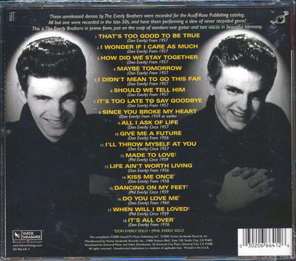 The Everly Brothers - Too Good To Be True Music CD
