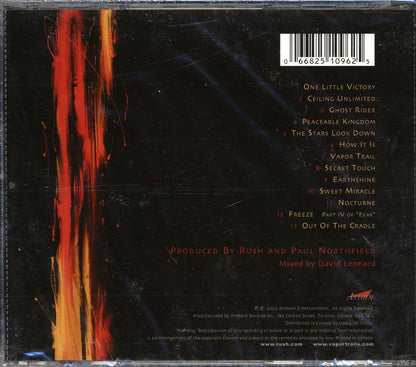 Rush Vapor Trails Music CD