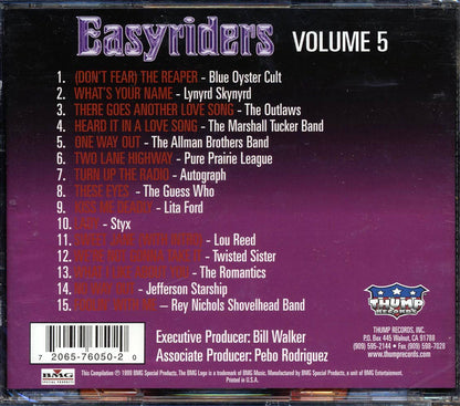 Lynyrd Skynyrd Blue Oyster Cult Lou Reed Styx The Allman Brothers Band Etc Easyriders Volume 5 Music CD