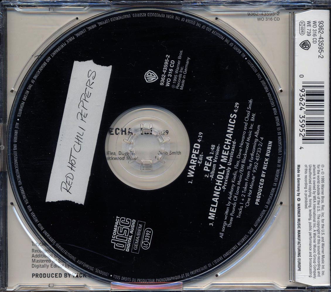 Red Hot Chili Peppers Warped Music CD