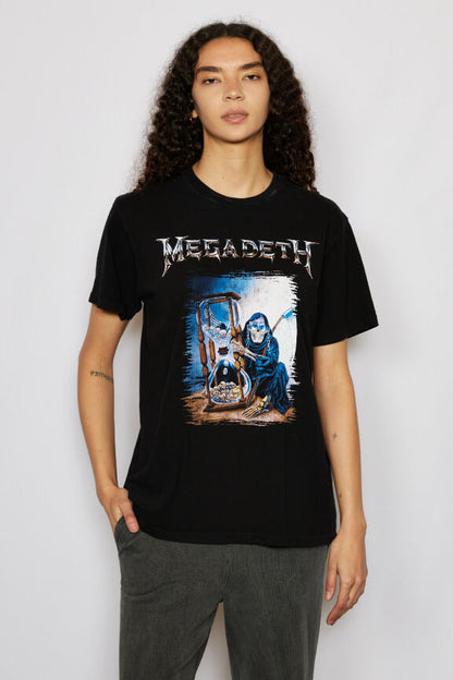 Megadeth Hourglass Womens Tee Shirt Black