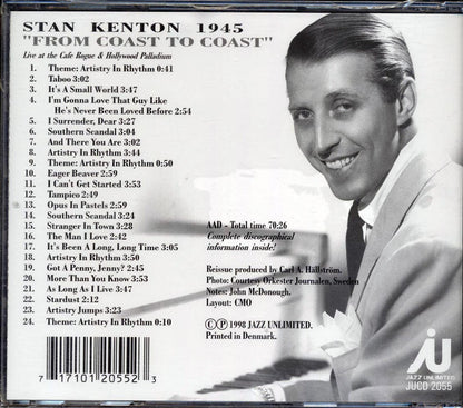 Stan Kenton - From Coast To Coast: Live At The Cafe Rouge & Hollywood Palladium 1945 Music CD