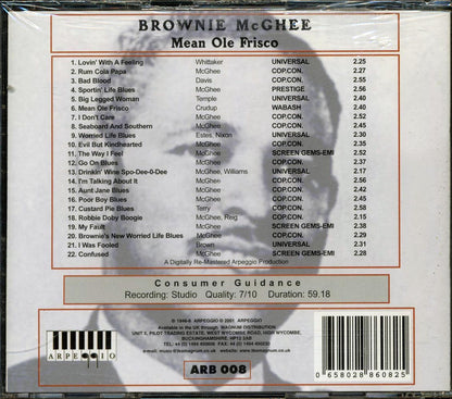 Brownie McGhee - Mean Ole Frisco Music CD