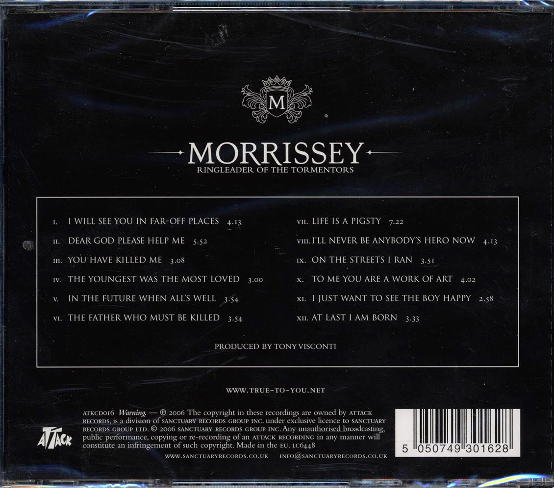 Morrissey - Ringleader Of The Tormentors Music CD