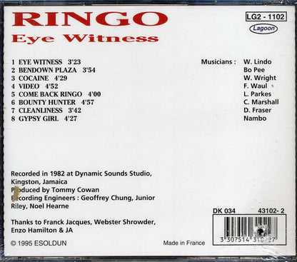 Ringo - Eye Witness (marked/ltd stock) Music CD