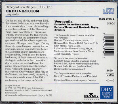 Hildegard Von Bingen, Sequentia - Ordo Virtutum (2xCD) Music CD