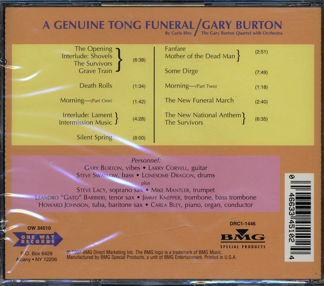 Gary Burton Quartet - A Genuine Tong Funeral Music CD