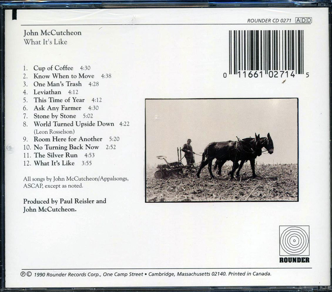 John McCutcheon - What It's Like (marked/ltd stock) Music CD