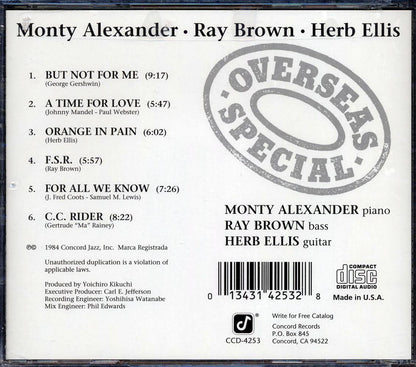 Monty Alexander Ray Brown Herb Ellis Overseas Special Music CD