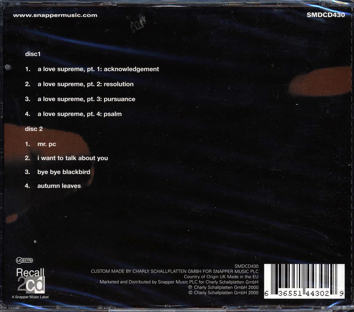 John Coltrane Sheets Of Sound 2xCD Music CD