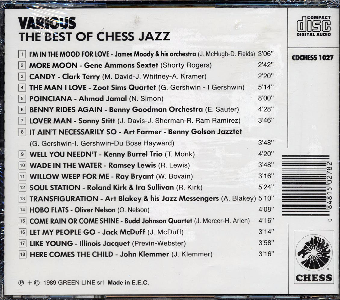 James Moody, Gene Ammons Sextet, Clark Terry, Etc. - The Best Of Chess: Jazz Music CD