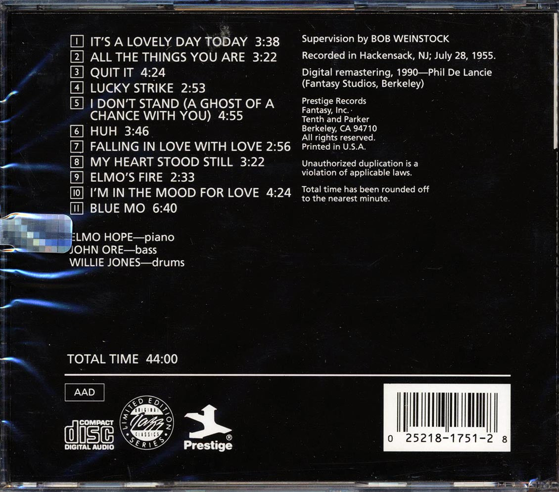 Elmo Hope Trio - Meditations (ltd. ed.) (remastered) Music CD