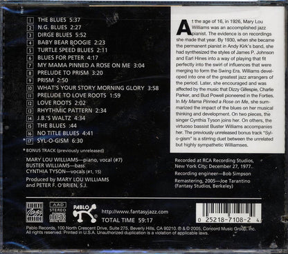 Mary Lou Williams - My Mama Pinned A Rose On Me (marked/ltd stock) Music CD