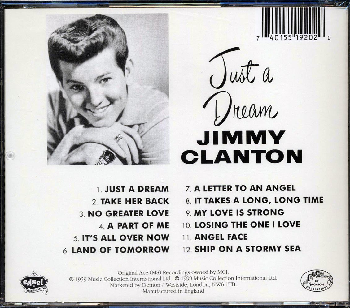 Jimmy Clanton - Just A Dream Music CD