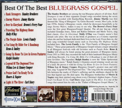The Stanley Brothers Jimmy Martin Brown's Ferry Four Etc Best Of The Best Bluegrass Gospel Music CD