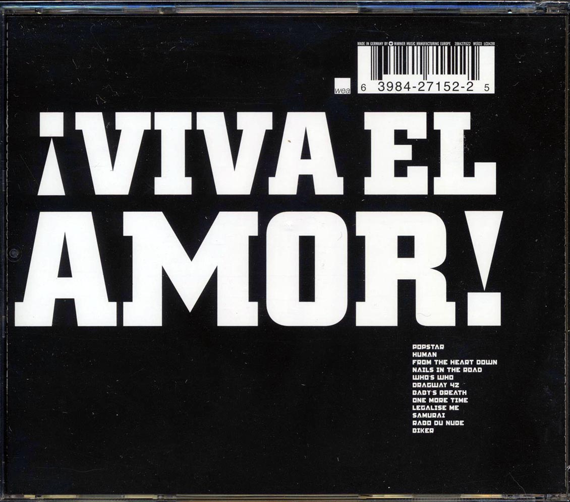 The Pretenders Viva El Amor Music CD