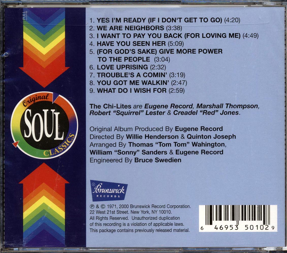 The Chi Lites For God's Sake Give More Power To The People Music CD