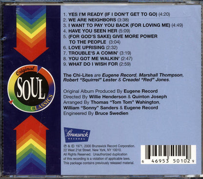 The Chi Lites For God's Sake Give More Power To The People Music CD