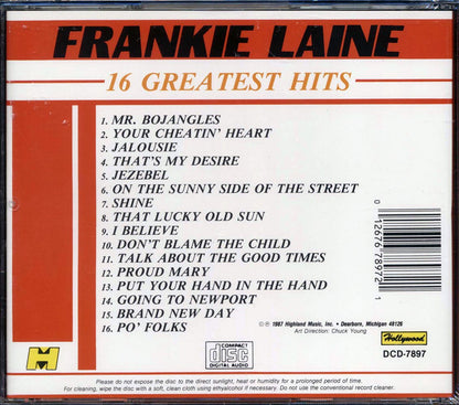 Frankie Laine - 16 Greatest Hits Music CD