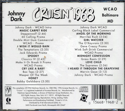 Johnny Dark, Steppenwolf, The Temptations, Etc. - Cruisin' 1968 Music CD
