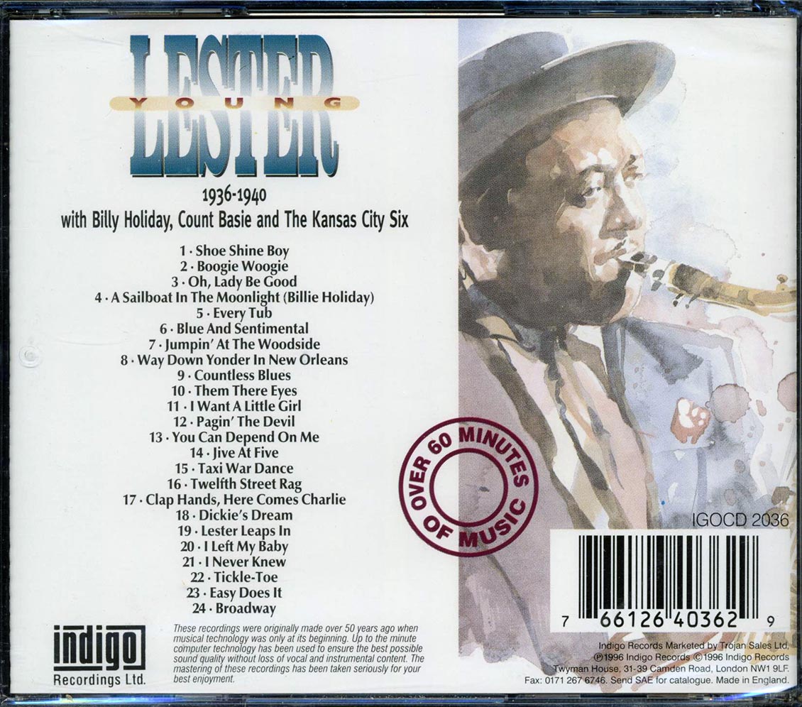 Lester Young - Easy Does It 1936-1940 Music CD