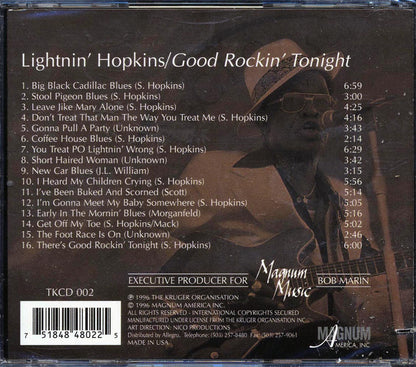 Lightnin' Hopkins - Good Rockin' Tonight (marked/ltd stock) Music CD