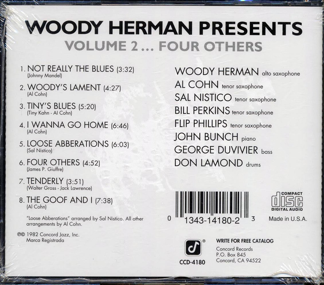 Woody Herman - Woody Herman Presents Volume 2: Four Others Music CD
