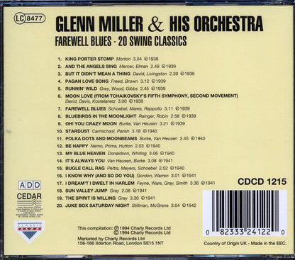 Glenn Miller & His Orchestra - Farewell Blues: 20 Swing Classics (20 tracks) Music CD